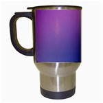 Purple Blue Wave Travel Mug (White)