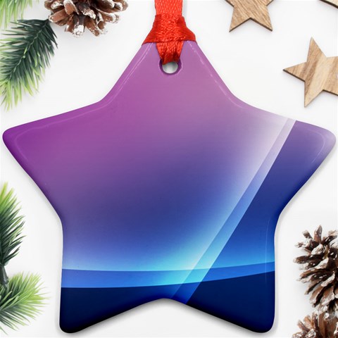 Purple Blue Wave Star Ornament (Two Sides) from ArtsNow.com Back