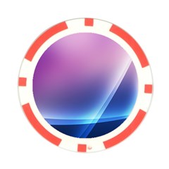 Purple Blue Wave Poker Chip Card Guard from ArtsNow.com Front