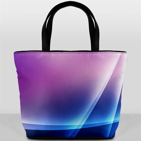 Purple Blue Wave Bucket Bag from ArtsNow.com Back