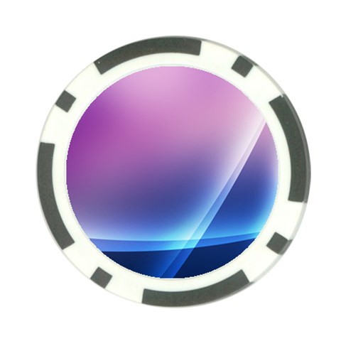 Purple Blue Wave Poker Chip Card Guard (10 pack) from ArtsNow.com Back