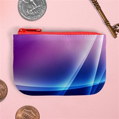 Purple Blue Wave Mini Coin Purse from ArtsNow.com Front