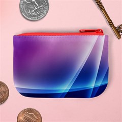 Purple Blue Wave Mini Coin Purse from ArtsNow.com Back