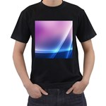 Purple Blue Wave Men s T-Shirt (Black)