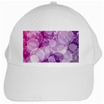 Purple Bubble Art White Cap