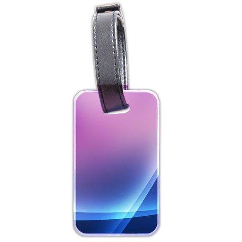 Purple Blue Wave Luggage Tag (two sides) from ArtsNow.com Back