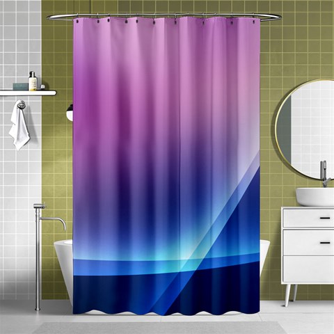 Purple Blue Wave Shower Curtain 48  x 72  (Small) from ArtsNow.com Curtain(48  X 72 ) - 42.18 x64.8  Curtain(48  X 72 )