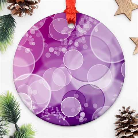 Purple Bubble Art Ornament (Round) from ArtsNow.com Front