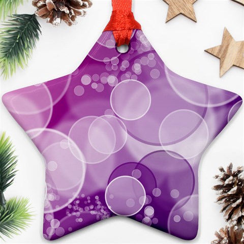 Purple Bubble Art Ornament (Star) from ArtsNow.com Front