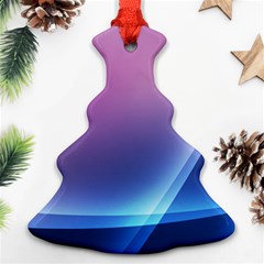 Purple Blue Wave Christmas Tree Ornament (Two Sides) from ArtsNow.com Front