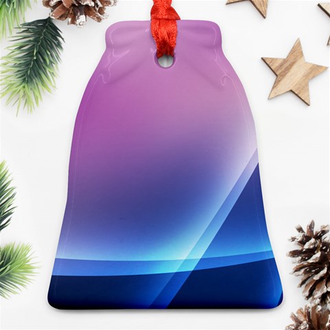 Purple Blue Wave Bell Ornament (Two Sides) from ArtsNow.com Front