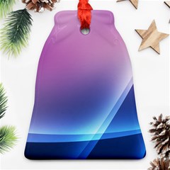 Purple Blue Wave Bell Ornament (Two Sides) from ArtsNow.com Front