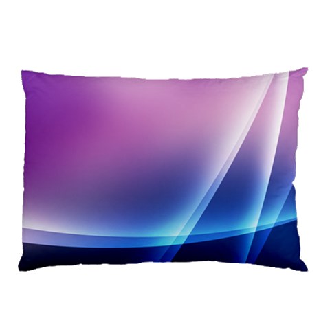 Purple Blue Wave Pillow Case (Two Sides) from ArtsNow.com Back