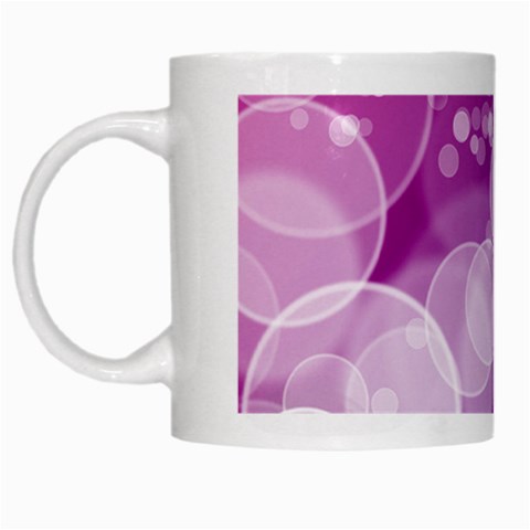 Purple Bubble Art White Mug from ArtsNow.com Left