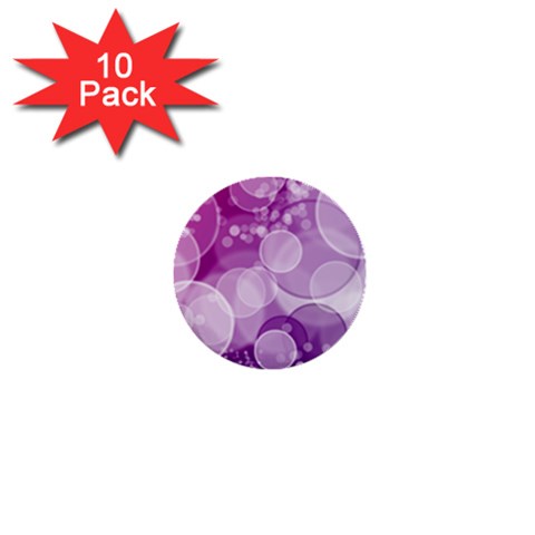 Purple Bubble Art 1  Mini Button (10 pack)  from ArtsNow.com Front