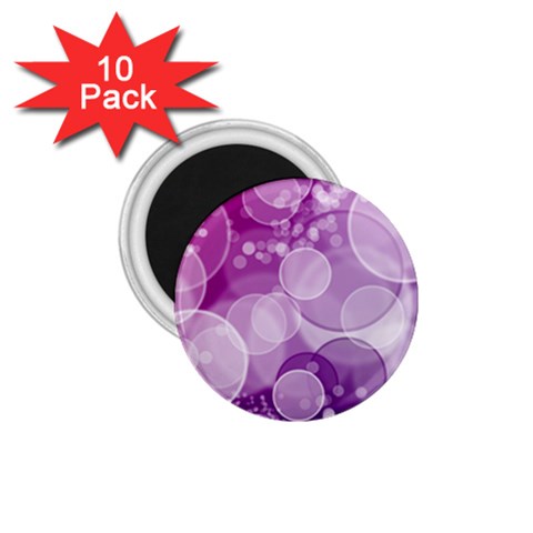 Purple Bubble Art 1.75  Magnet (10 pack)  from ArtsNow.com Front