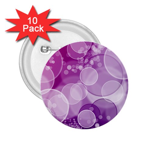 Purple Bubble Art 2.25  Button (10 pack) from ArtsNow.com Front