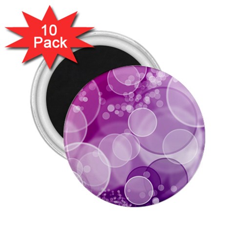 Purple Bubble Art 2.25  Magnet (10 pack) from ArtsNow.com Front