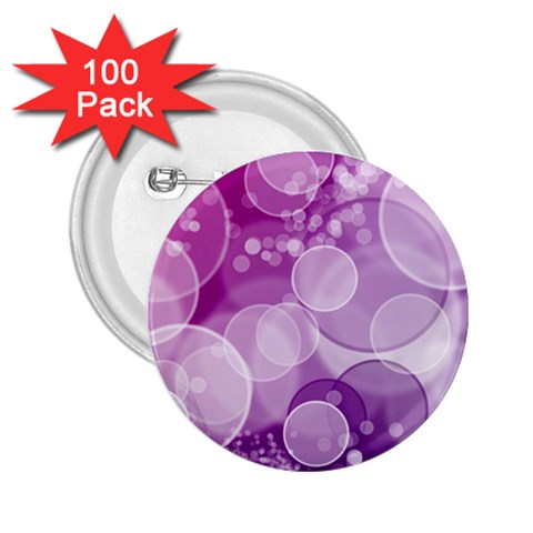 Purple Bubble Art 2.25  Button (100 pack) from ArtsNow.com Front