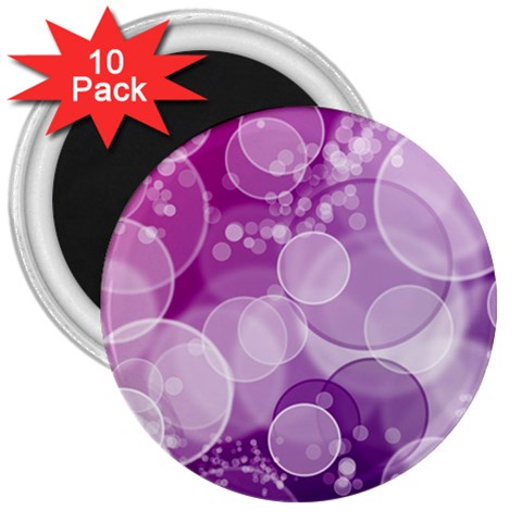 Purple Bubble Art 3  Magnet (10 pack) from ArtsNow.com Front