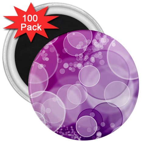 Purple Bubble Art 3  Magnet (100 pack) from ArtsNow.com Front