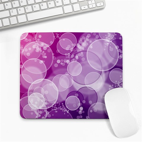 Purple Bubble Art Large Mousepad from ArtsNow.com Front