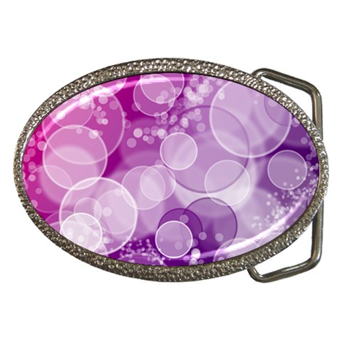 Purple Bubble Art Belt Buckle from ArtsNow.com Front