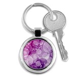 Purple Bubble Art Key Chain (Round)