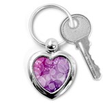 Purple Bubble Art Key Chain (Heart)