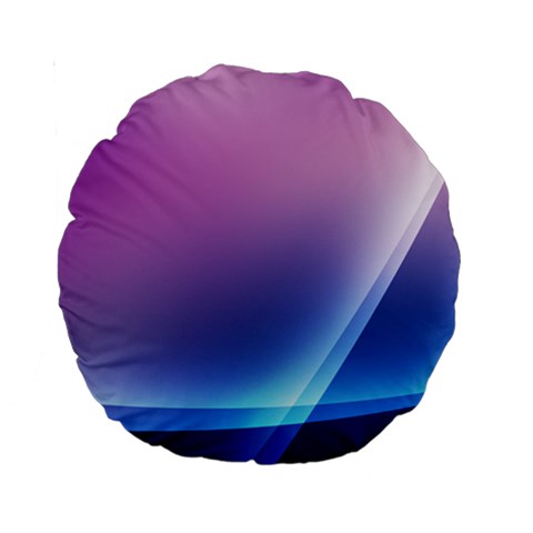 Purple Blue Wave Standard 15  Premium Round Cushion  from ArtsNow.com Front