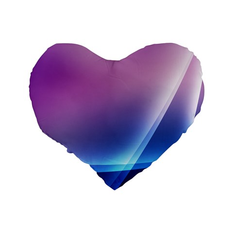 Purple Blue Wave Standard 16  Premium Heart Shape Cushion  from ArtsNow.com Back