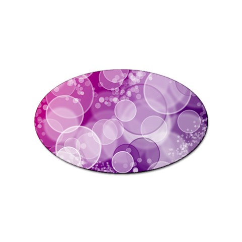 Purple Bubble Art Sticker (Oval) from ArtsNow.com Front