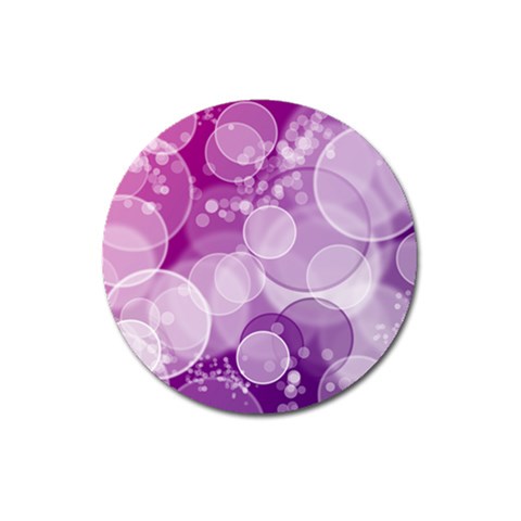 Purple Bubble Art Magnet 3  (Round) from ArtsNow.com Front