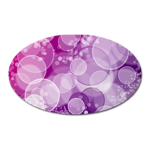 Purple Bubble Art Magnet (Oval) from ArtsNow.com Front