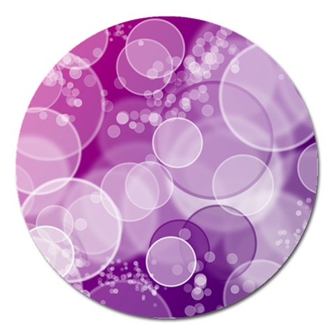 Purple Bubble Art Magnet 5  (Round) from ArtsNow.com Front