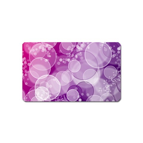 Purple Bubble Art Magnet (Name Card) from ArtsNow.com Front