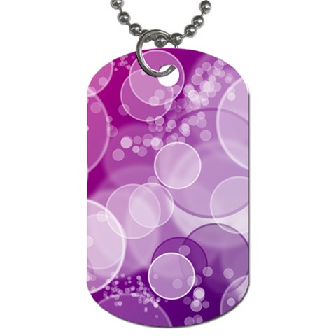 Purple Bubble Art Dog Tag (One Side) from ArtsNow.com Front