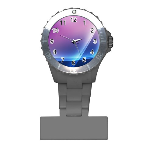 Purple Blue Wave Plastic Nurses Watch from ArtsNow.com Front