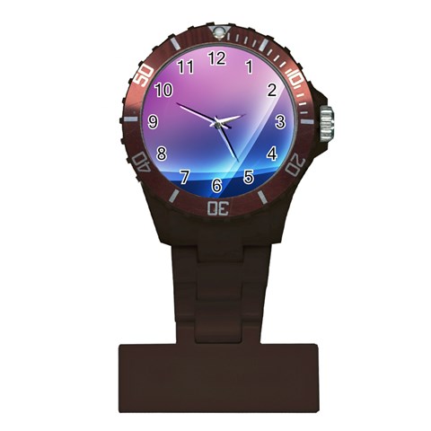 Purple Blue Wave Plastic Nurses Watch from ArtsNow.com Front