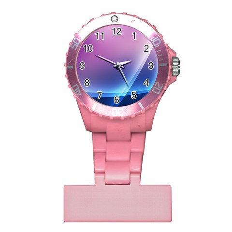 Purple Blue Wave Plastic Nurses Watch from ArtsNow.com Front