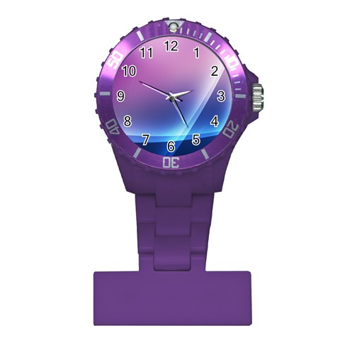 Purple Blue Wave Plastic Nurses Watch from ArtsNow.com Front