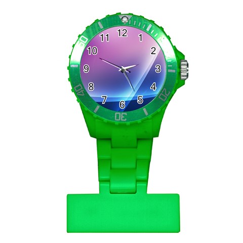 Purple Blue Wave Plastic Nurses Watch from ArtsNow.com Front