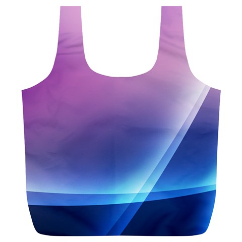 Purple Blue Wave Full Print Recycle Bag (XL) from ArtsNow.com Back