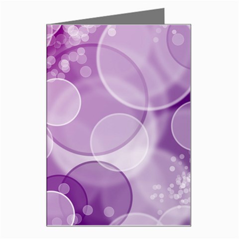 Purple Bubble Art Greeting Card from ArtsNow.com Left