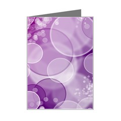 Purple Bubble Art Mini Greeting Card from ArtsNow.com Left