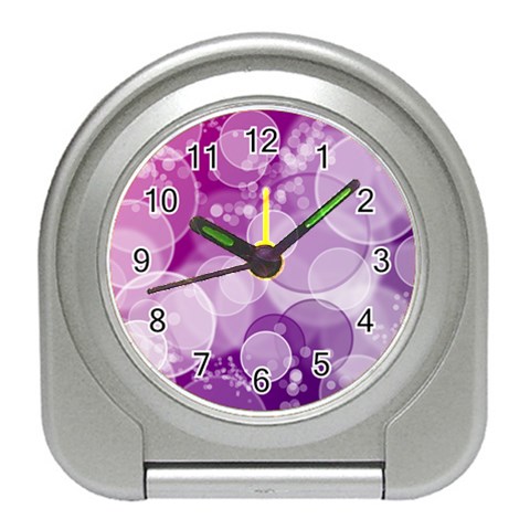 Purple Bubble Art Travel Alarm Clock from ArtsNow.com Front