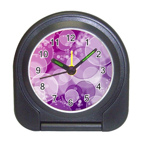 Purple Bubble Art Travel Alarm Clock from ArtsNow.com Front