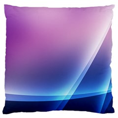 Purple Blue Wave Large Flano Cushion Case (Two Sides) from ArtsNow.com Front