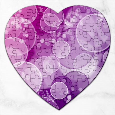 Purple Bubble Art Jigsaw Puzzle (Heart) from ArtsNow.com Front