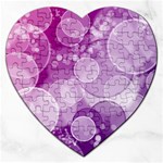 Purple Bubble Art Jigsaw Puzzle (Heart)